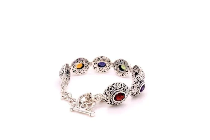 Samuel B Clarice Bracelet Multi Gemstone Bracelets