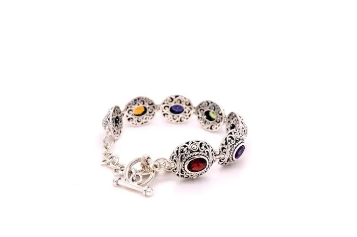 Samuel B Clarice Bracelet Multi Gemstone Bracelets