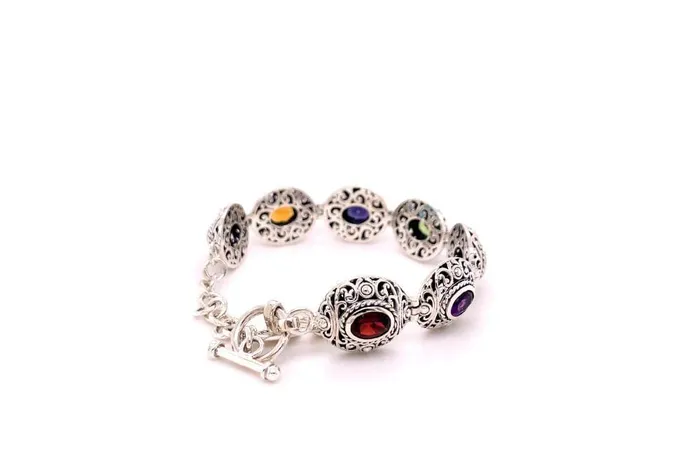 Samuel B Clarice Bracelet Multi Gemstone Bracelets