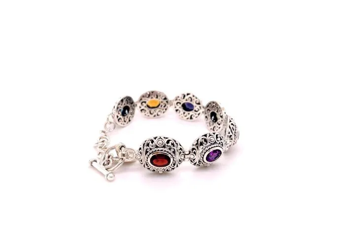 Samuel B Clarice Bracelet Multi Gemstone Bracelets