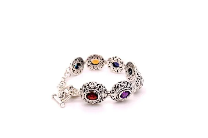 Samuel B Clarice Bracelet Multi Gemstone Bracelets