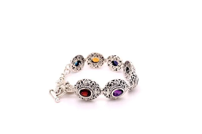 Samuel B Clarice Bracelet Multi Gemstone Bracelets