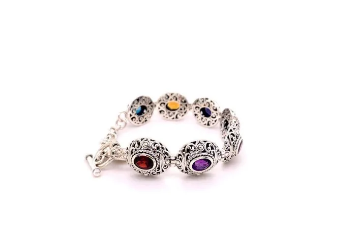 Samuel B Clarice Bracelet Multi Gemstone Bracelets