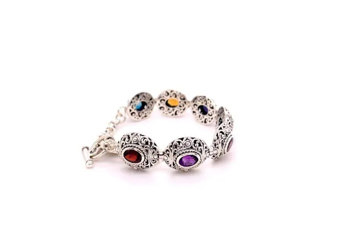 Samuel B Clarice Bracelet Multi Gemstone Bracelets