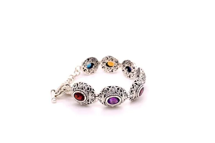 Samuel B Clarice Bracelet Multi Gemstone Bracelets