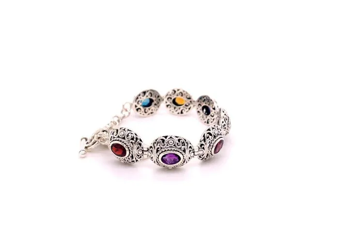 Samuel B Clarice Bracelet Multi Gemstone Bracelets