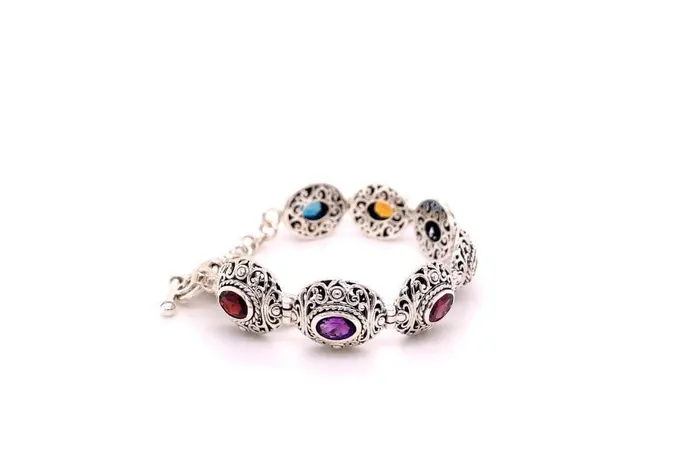 Samuel B Clarice Bracelet Multi Gemstone Bracelets
