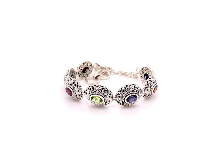 Samuel B Clarice Bracelet Multi Gemstone Bracelets