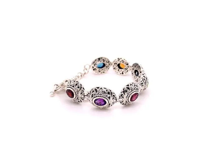 Samuel B Clarice Bracelet Multi Gemstone Bracelets