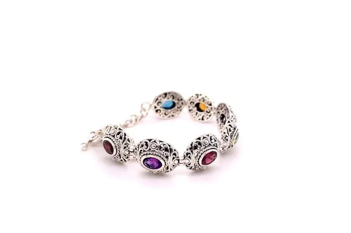 Samuel B Clarice Bracelet Multi Gemstone Bracelets