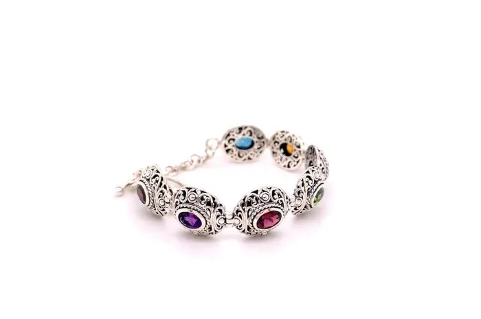 Samuel B Clarice Bracelet Multi Gemstone Bracelets