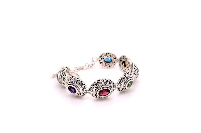 Samuel B Clarice Bracelet Multi Gemstone Bracelets