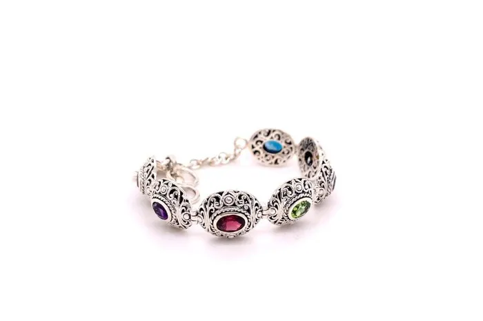 Samuel B Clarice Bracelet Multi Gemstone Bracelets