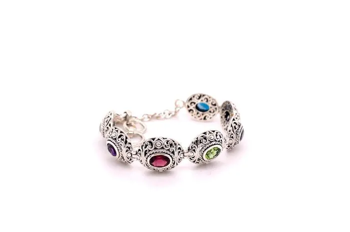 Samuel B Clarice Bracelet Multi Gemstone Bracelets