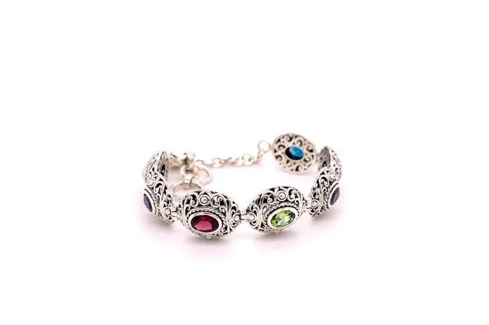 Samuel B Clarice Bracelet Multi Gemstone Bracelets