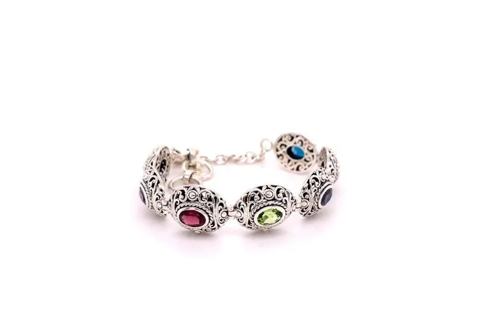 Samuel B Clarice Bracelet Multi Gemstone Bracelets