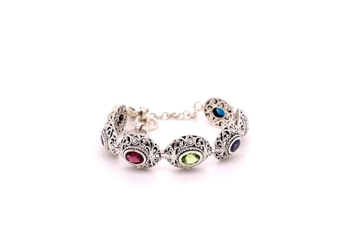Samuel B Clarice Bracelet Multi Gemstone Bracelets