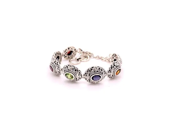 Samuel B Clarice Bracelet Multi Gemstone Bracelets