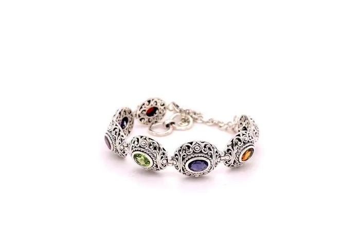 Samuel B Clarice Bracelet Multi Gemstone Bracelets