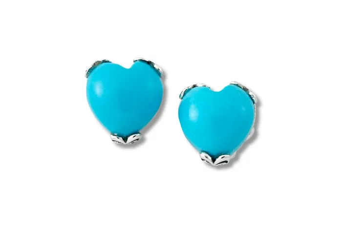 Samuel B Earrings Glow Heart Earrings Turquoise
