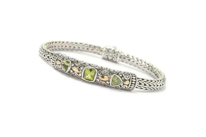 Samuel B Trifecta Bracelet Peridot Bracelets