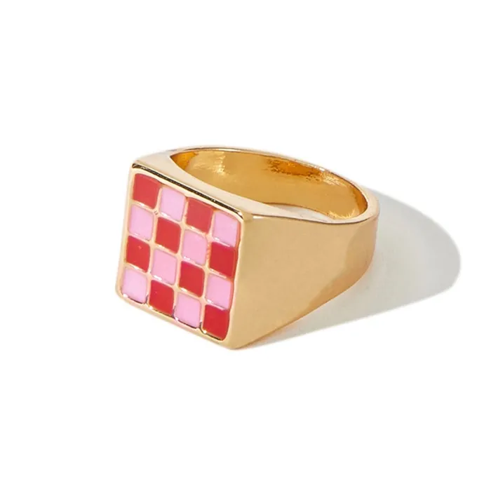 shopsnackbreak Rings Waffle Ring in Strawberry Jam