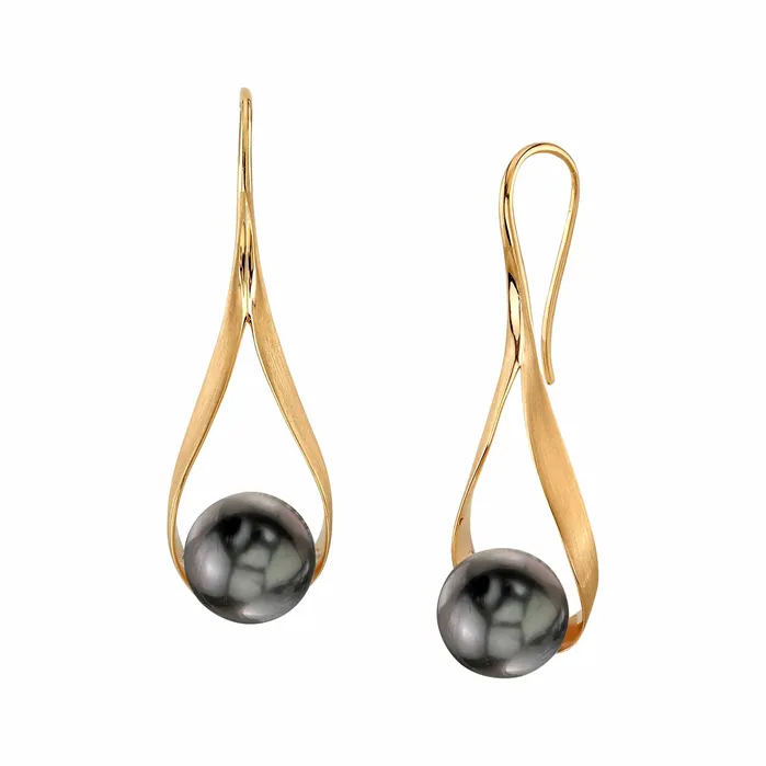 SPT Black Tahitian Pearl Ceres Dangle Earrings Earrings