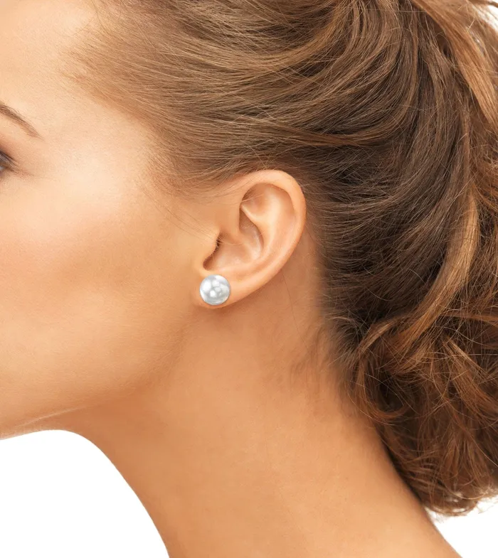 SPT Earrings White South Sea Round Pearl Stud Earrings 120130mm
