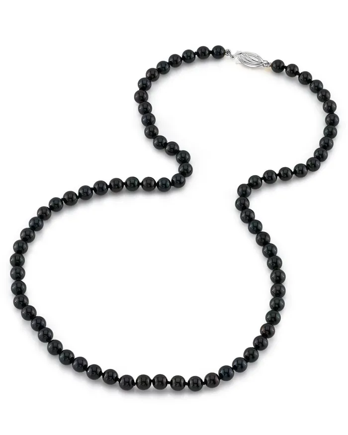SPT Necklaces Japanese Akoya Black Pearl Necklace 5055mm AAA Quality