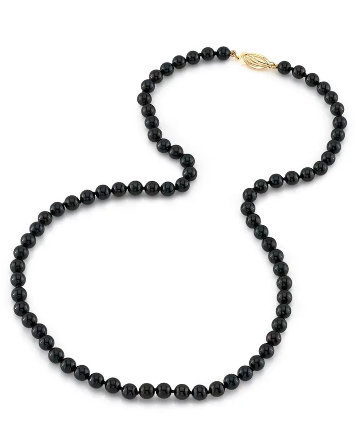SPT Necklaces Japanese Akoya Black Pearl Necklace 5055mm AAA Quality