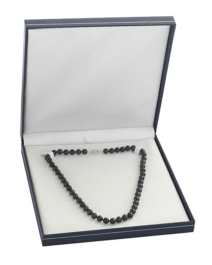 SPT Necklaces Japanese Akoya Black Pearl Necklace 5055mm AAA Quality