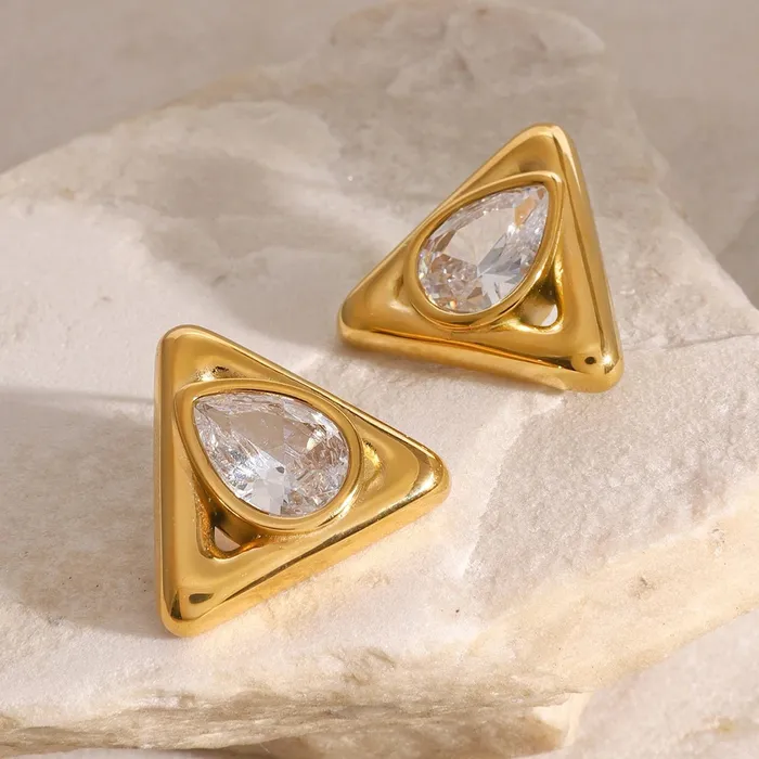 Stainless Steel Big Stud Earrings Mabel Love Co Earrings