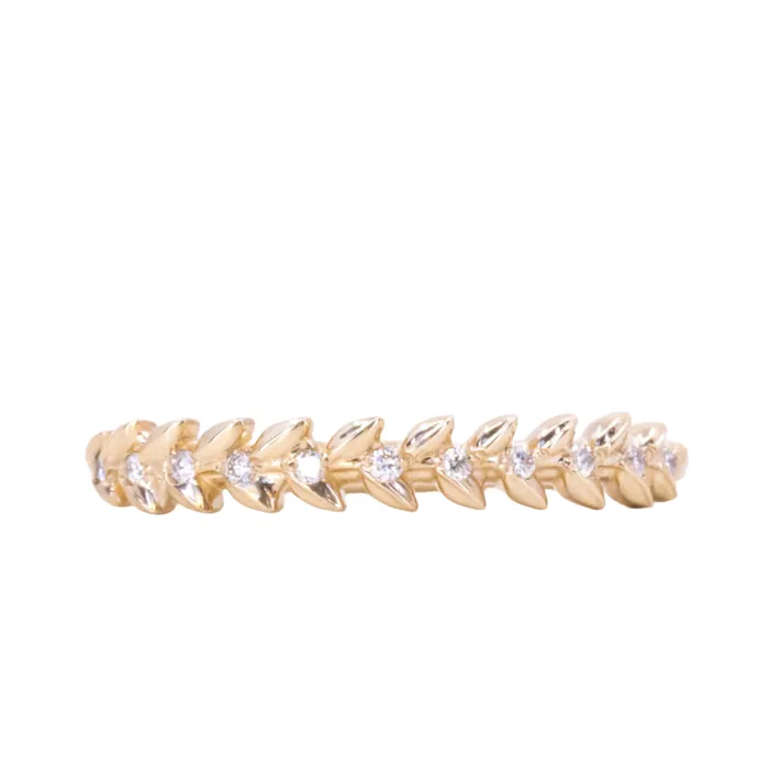 Straight Vine Band with Diamonds Anueva Jewelry Rings