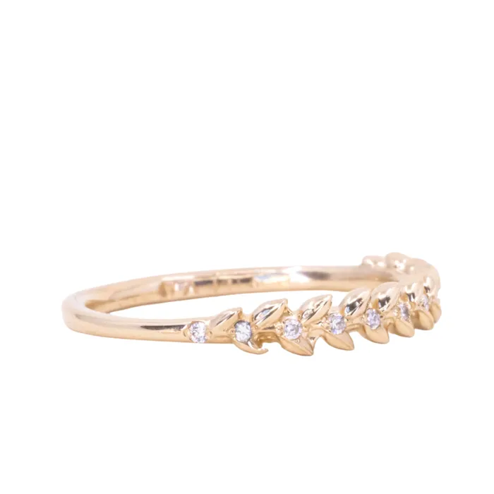 Straight Vine Band with Diamonds Anueva Jewelry Rings