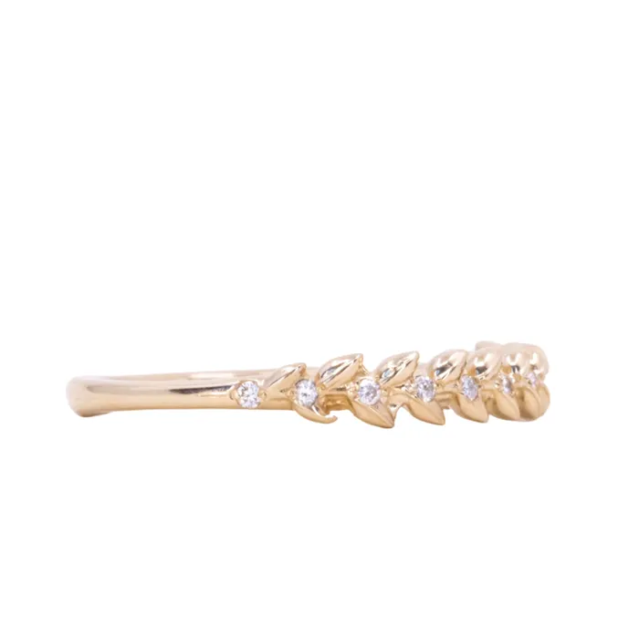 Straight Vine Band with Diamonds Anueva Jewelry Rings
