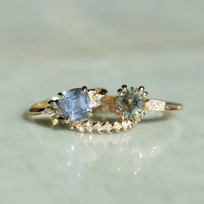 Straight Vine Band with Diamonds Anueva Jewelry Rings