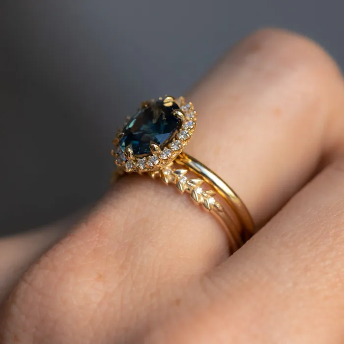 Straight Vine Band with Diamonds Anueva Jewelry Rings