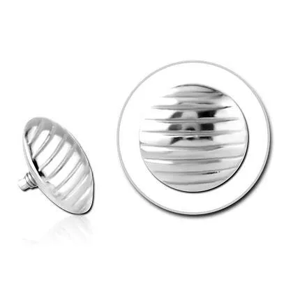 Tulsa Body Jewelry 14g Striped Dome Stainless End Bracelets