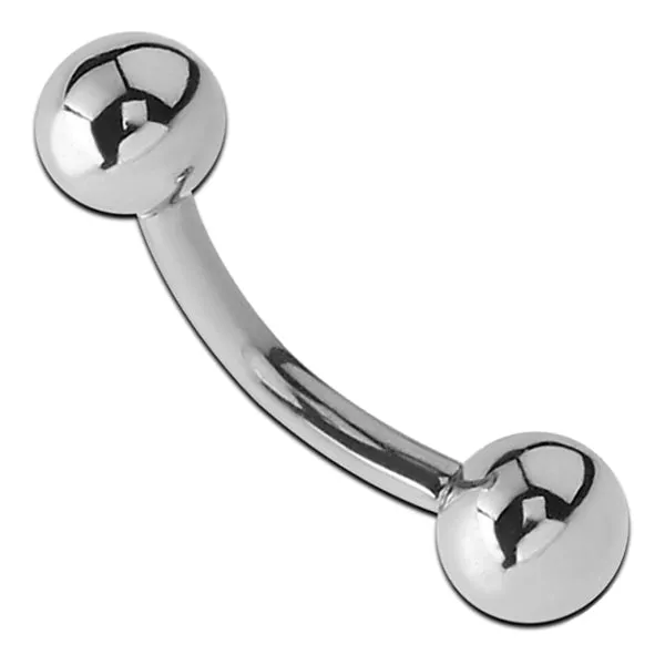 Tulsa Body Jewelry Bracelets 0g Stainless Curved Barbell internal