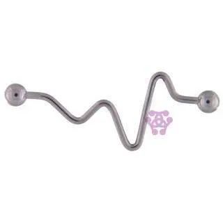 Tulsa Body Jewelry Bracelets 14g Shockwave Stainless Industrial Barbell