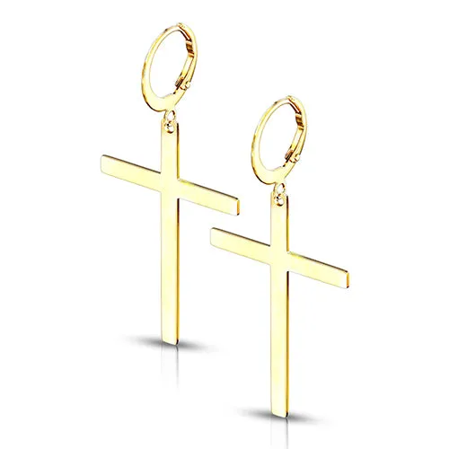 Tulsa Body Jewelry Cross Hoop Earrings Earrings Tulsa Body Jewelry Cross Hoop Earrings Earrings