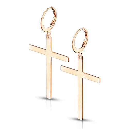 Tulsa Body Jewelry Cross Hoop Earrings Earrings Tulsa Body Jewelry Cross Hoop Earrings Earrings
