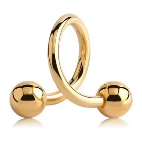 Tulsa Body Jewelry PreStyled Sets 16g Gold Spiral Barbell