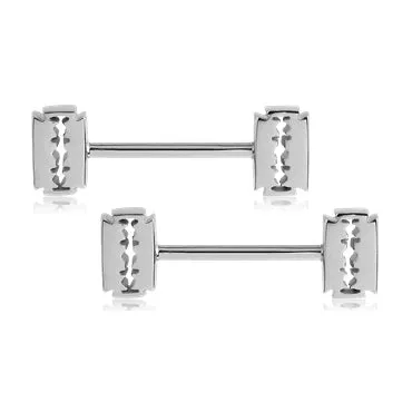 Tulsa Body Jewelry Razor Blade Stainless Nipple Barbells Bracelets