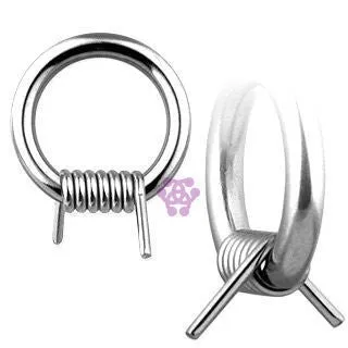 Tulsa Body Jewelry Stainless Steel Captive Barb Ring Rings