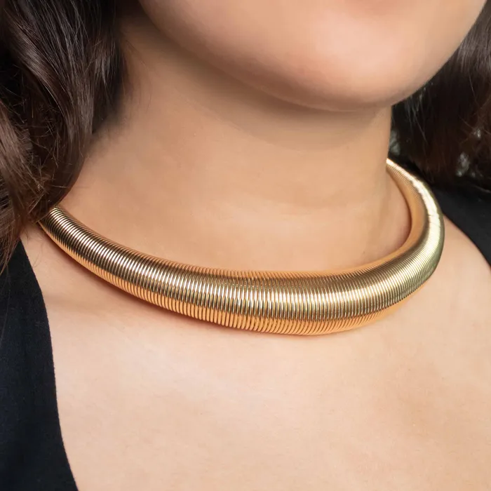Upakarna Chunky Mesh Choker Necklace Necklaces