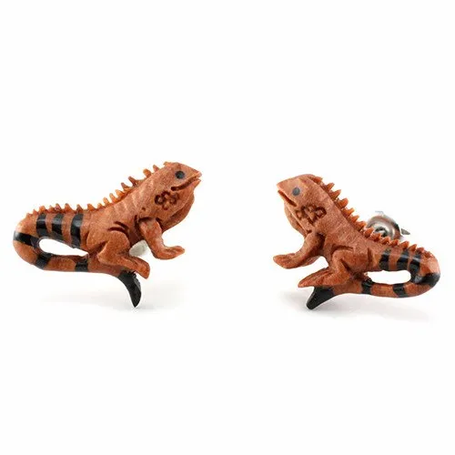 Urban Star Organics Earrings Iguana Stud Earrings by Urban Star Organics