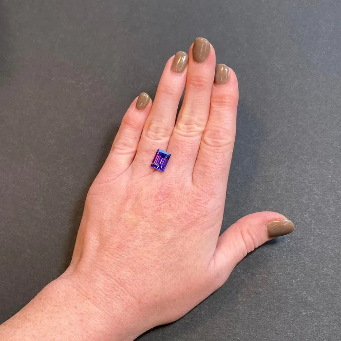 vendorunknown Earrings Hidden Gem 2 Emerald Cut Tanzanite 519 Carats
