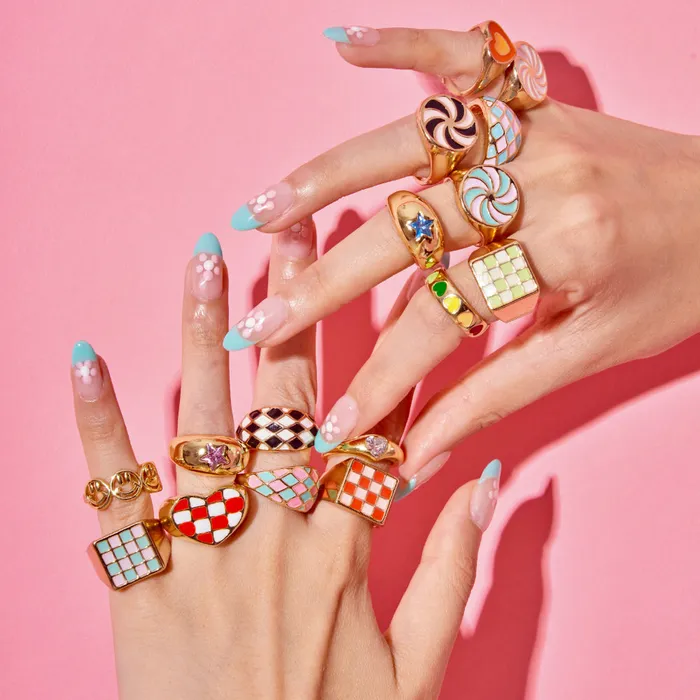 Waffle Ring in Taro Cream shopsnackbreak Rings