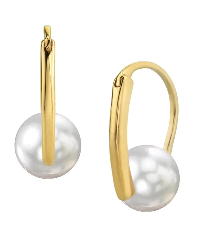 White South Sea Pearl Entice Dangle Earrings SPT Earrings